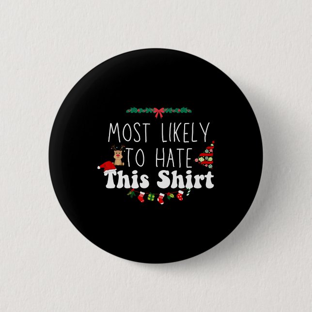 Am wahrscheinlichsten hassen diese Weihnachten pas Button (Vorderseite)