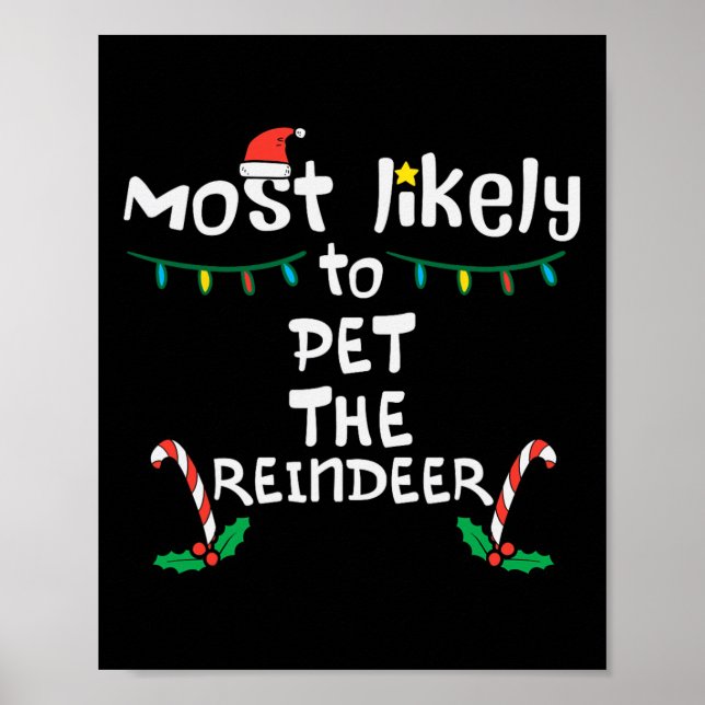 Am wahrscheinlichsten Haustier Weihnachtsmatte Wei Poster (Vorne)