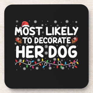 Am wahrscheinlichsten, ihr Hund zu Weihnachten zu Getränkeuntersetzer