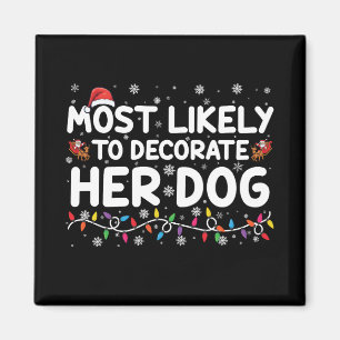 Am wahrscheinlichsten, ihr Hund zu Weihnachten zu  Magnet