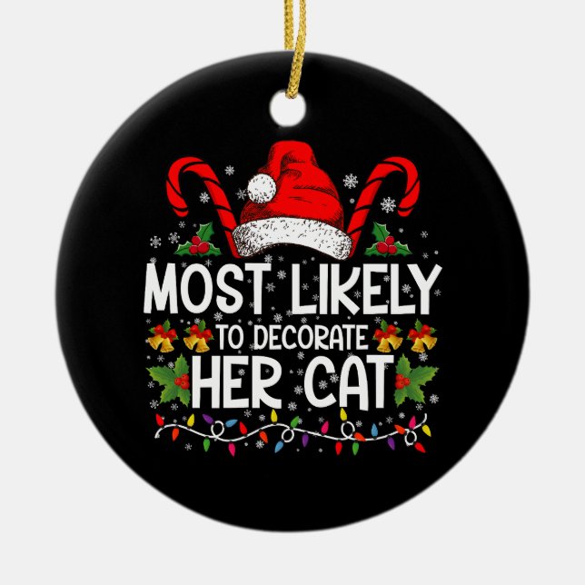 Am wahrscheinlichsten, ihre Katzen Familie zu deko Keramik Ornament (Vorne)