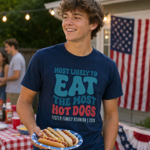 Am wahrscheinlichsten isst man die meisten Hot Dog T-Shirt