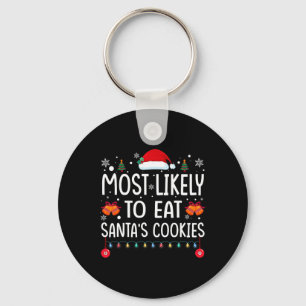 Am wahrscheinlichsten isst Santas Cookies Familien Schlüsselanhänger