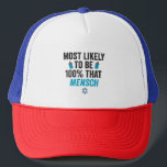 Am wahrscheinlichsten ist, dass die 100, die Mensc Truckerkappe<br><div class="desc">hanukkah, passover, jiddisch, chanukah, jüdisch, menorah, jew, gift, geburtszeit, mensch</div>