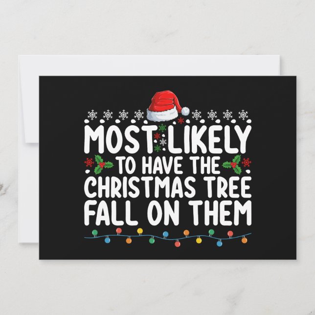 Am wahrscheinlichsten ist, dass Weihnachtsbaum auf Einladung (Vorderseite)