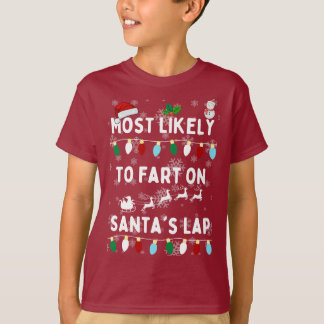 Am wahrscheinlichsten ist die Furz auf der Santa's T-Shirt
