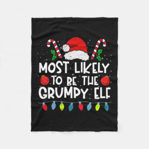 Am Wahrscheinlichsten Ist Die Grumpy Elf Family Cr Fleecedecke