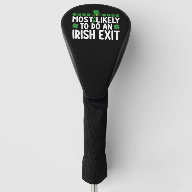 Am wahrscheinlichsten ist ein irischer Exit St Pat Golf Headcover (Vorderseite)