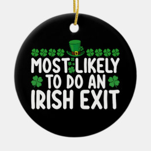 Am wahrscheinlichsten ist ein irischer Exit St Pat Keramik Ornament
