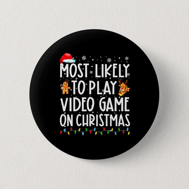 Am wahrscheinlichsten ist es, am Weihnachtsfeierta Button (Vorderseite)