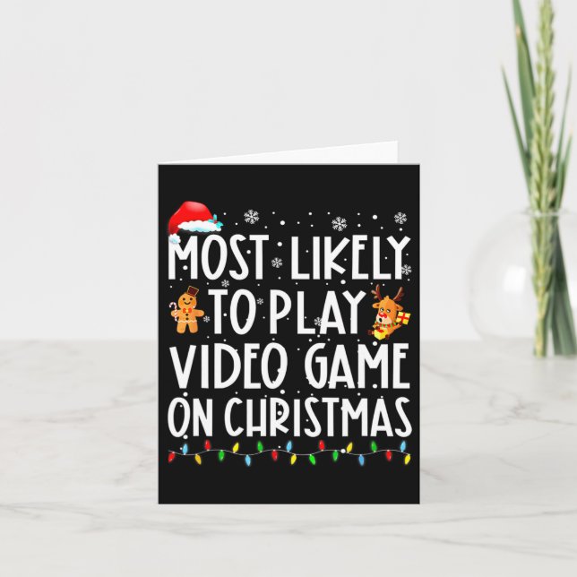 Am wahrscheinlichsten ist es, am Weihnachtsfeierta Karte (Vorderseite)