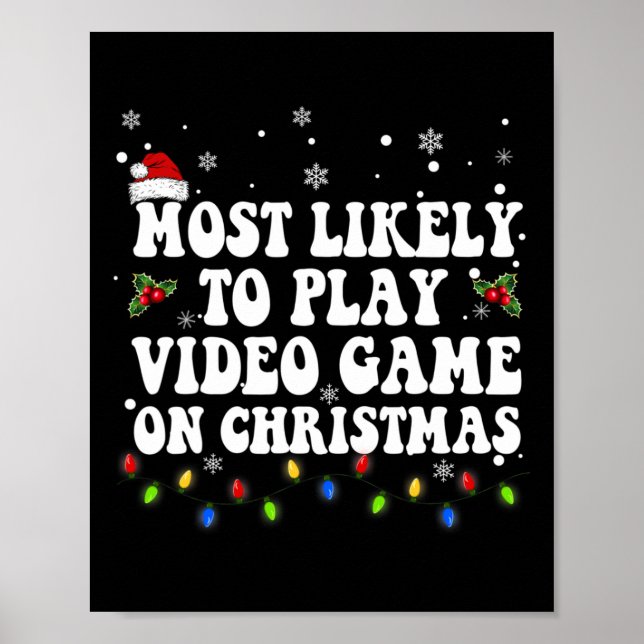 Am wahrscheinlichsten ist es, am Weihnachtsfeierta Poster (Vorne)