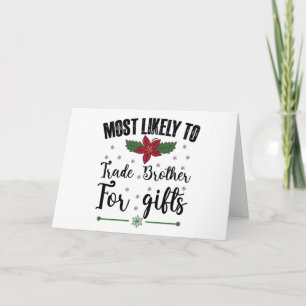Am wahrscheinlichsten ist es, Brüder zu Weihnachte Dankeskarte