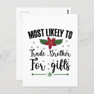 Am wahrscheinlichsten ist es, Brüder zu Weihnachte Postkarte