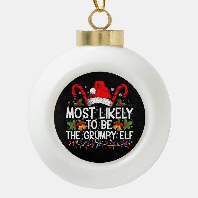 Am wahrscheinlichsten ist es, dass der gruselige E Keramik Kugel-Ornament (Vorderseite)