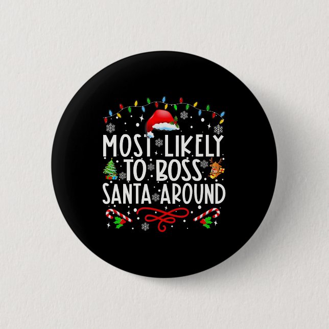 Am wahrscheinlichsten ist es, dass die Santa Aroun Button (Vorderseite)