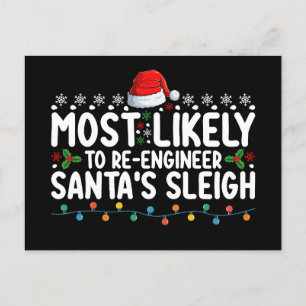 Am wahrscheinlichsten ist es, dass Ingenieur Santa Postkarte