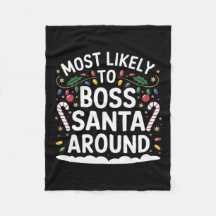 Am wahrscheinlichsten ist es, dass Santa Around Ma Fleecedecke