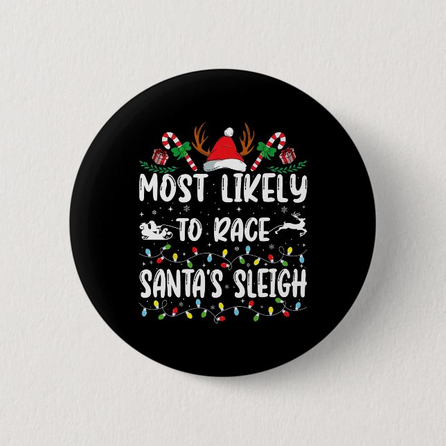 Am wahrscheinlichsten ist es, dass Santa's Sleigh  Button (Vorderseite)