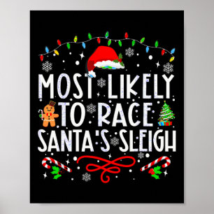 Am wahrscheinlichsten ist es, dass Santa's Sleigh- Poster