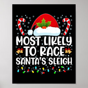 Am wahrscheinlichsten ist es, dass Santa's Sleigh- Poster