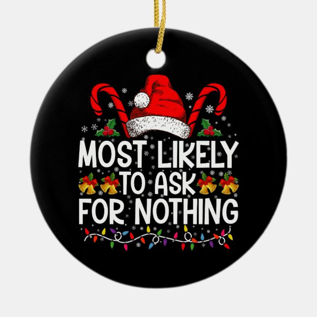 Am wahrscheinlichsten ist es, dass Weihnachten nic Keramik Ornament (Vorne)