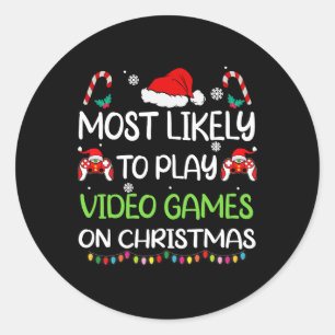 Am wahrscheinlichsten ist es, dass Weihnachts-Game Runder Aufkleber