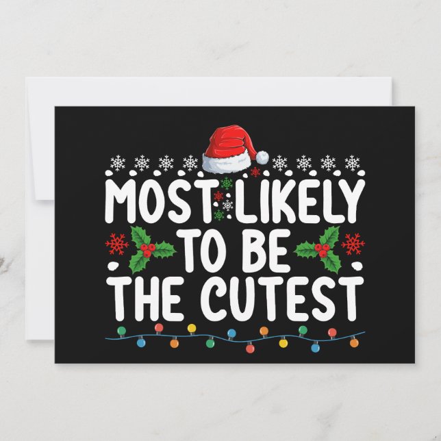 Am wahrscheinlichsten ist es, der Niedlichste Weih Einladung (Vorderseite)