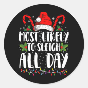 Am wahrscheinlichsten ist es, die ganze Weihnachts Runder Aufkleber