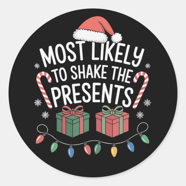 Am wahrscheinlichsten ist es, die Weihnachten der  Runder Aufkleber (Vorderseite)