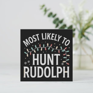 Am wahrscheinlichsten ist es, Rudolph Weihnachtsma Feiertagskarte