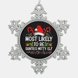 Am wahrscheinlichsten ist Weihnachten des Weihnach Schneeflocken Zinn-Ornament