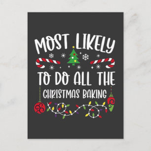 Am wahrscheinlichsten macht alle Weihnachtsbäckere Einladungspostkarte