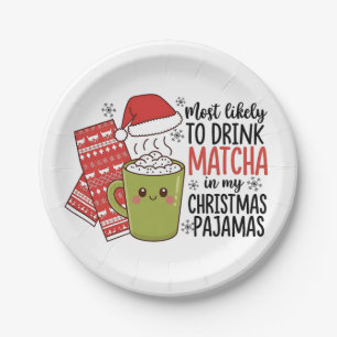 Am wahrscheinlichsten Matcha in meinem Weihnachts- Pappteller