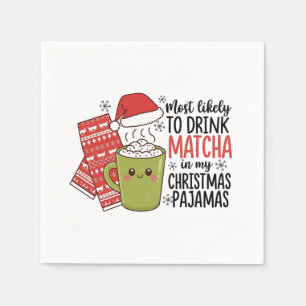Am wahrscheinlichsten Matcha in meinem Weihnachts- Serviette