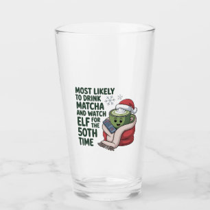 Am Wahrscheinlichsten Matcha Trinkt und Elf Xmas S Glas
