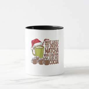 Am wahrscheinlichsten Matcha trinkt und Elf Xmas s Tasse