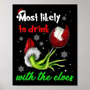 Am wahrscheinlichsten mit den Elfen Weihnachtsmann Poster