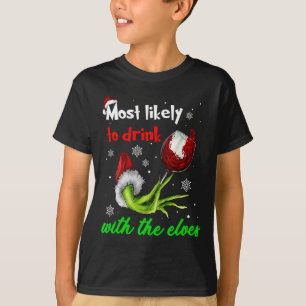 Am wahrscheinlichsten mit den Elfen Weihnachtsmann T-Shirt