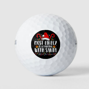 Am Wahrscheinlichsten Mit Santa Hunt Xmas Auf Die  Golfball
