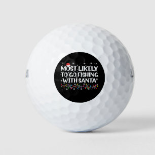 Am Wahrscheinlichsten Mit Santa Xmas Angeln Geht Golfball