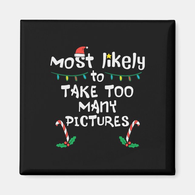 Am wahrscheinlichsten nehmen Bilder Weihnachts Wei Magnet (Vorne)