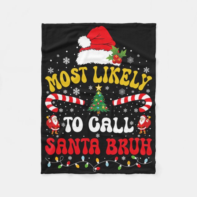 Am wahrscheinlichsten nennt man Santa Bruh Xmas lu Fleecedecke (Vorderseite)