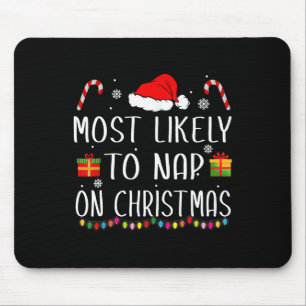 Am wahrscheinlichsten Nickerchen auf Weihnachts Fa Mousepad