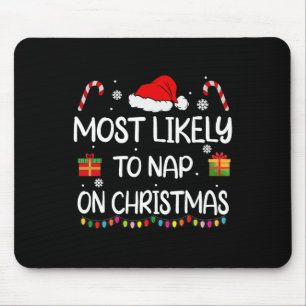Am wahrscheinlichsten Nickerchen auf Weihnachts Fa Mousepad