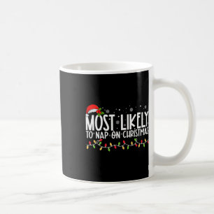 Am wahrscheinlichsten Nickerchen einer Weihnachtsf Kaffeetasse