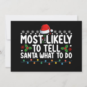 Am wahrscheinlichsten sagt man dem Weihnachtsmann, Einladung