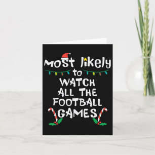 Am wahrscheinlichsten schauen Fußball Weihnachten Karte