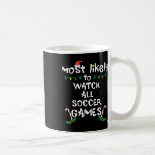 Am wahrscheinlichsten schauen Fußball Weihnachtsma Kaffeetasse