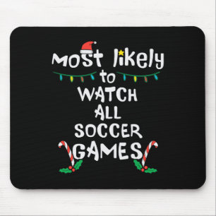 Am wahrscheinlichsten schauen Fußball Weihnachtsma Mousepad